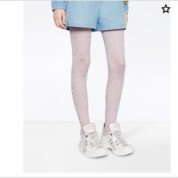 Gucci white and silver Flashtrek sneakers💕 - Picture 2 of 14